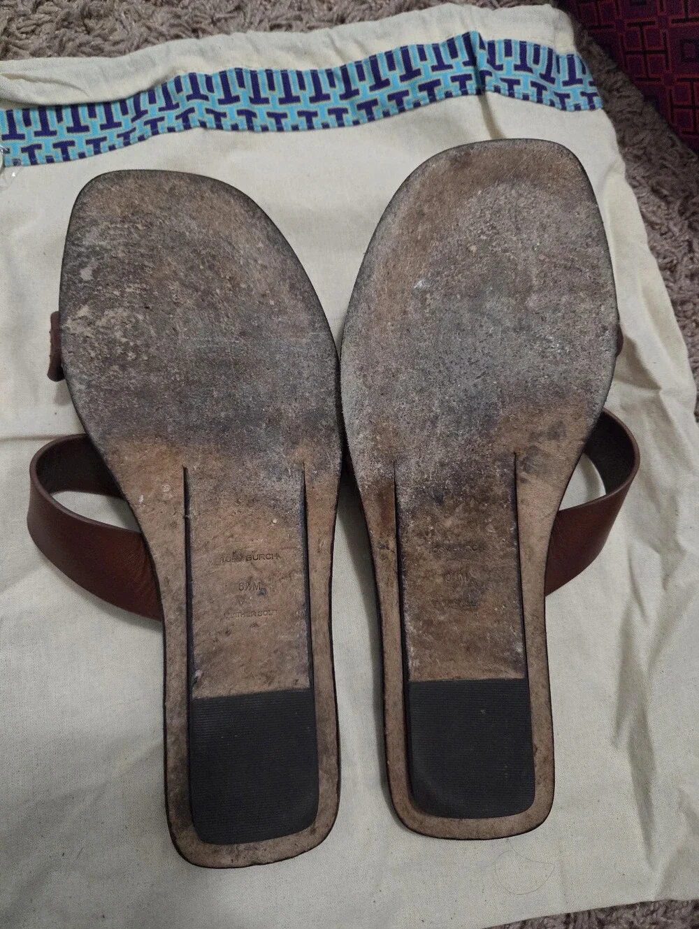 Tory Burch Brown Leather Sandals